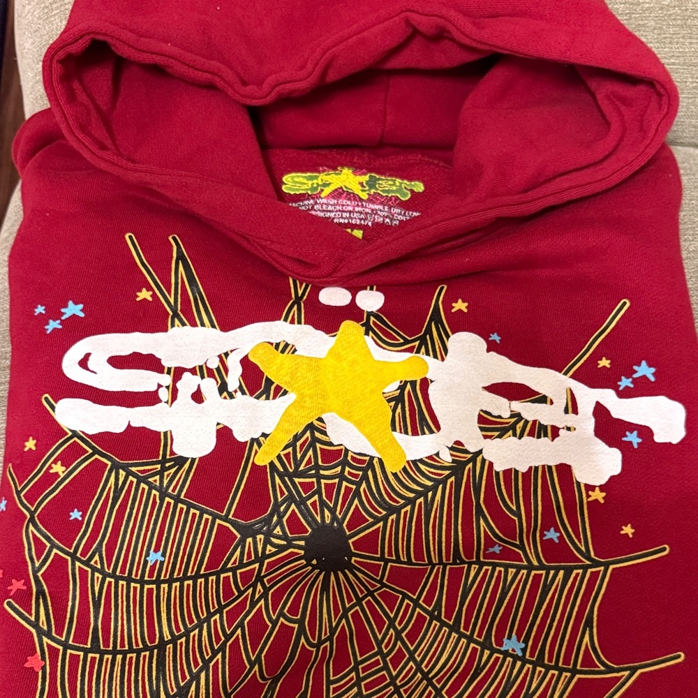 Star Graphic Red Kids Hoodie